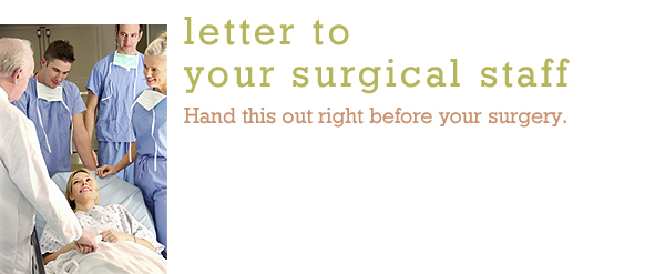 Letter to Your Surgical Staff