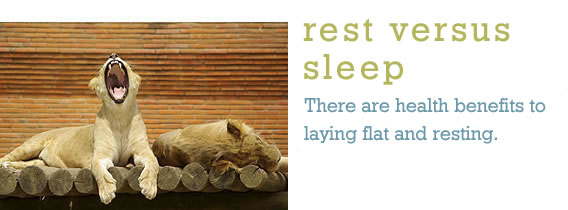 Sleep, Rest Versus
