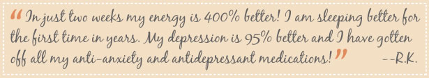 In just two weeks my energy is 400% better!