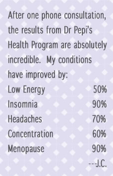 the results from Dr Pepi's Health Program are absolutely incredible
