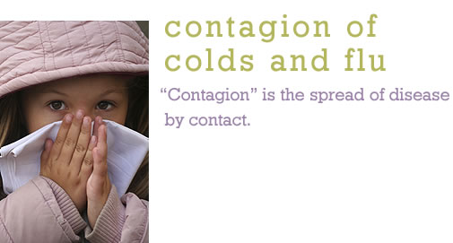 Contagion of Colds and Flu